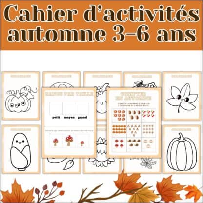 pages du cahier d'activités automne pour maternelle