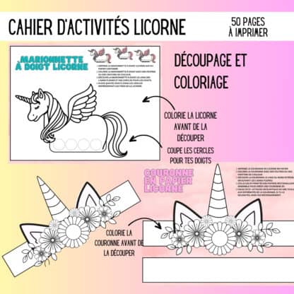 pages du cahier d'activités