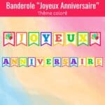 Banderole "Joyeux Anniversaire" colorée