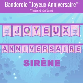 banderole joyeux anniversaire sirène