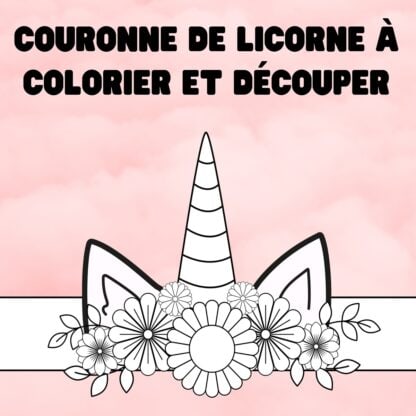 couronne de licorne à imprimer