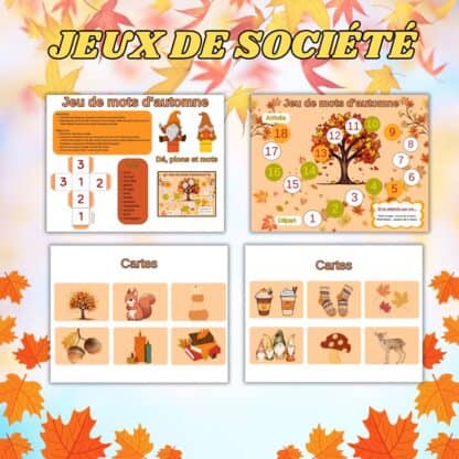 exemple de jeu de plateau thèmeautomne