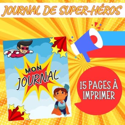 journal de super-héros à imprimer