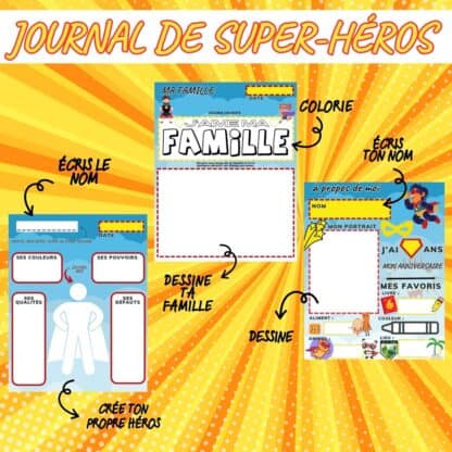 pages du journal de super-héros