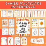 Cahier d'activités feuilles d'automne maternelle