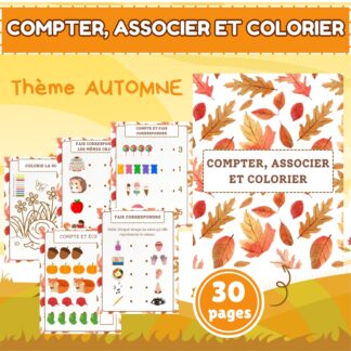 compter associer et colorier thème automne