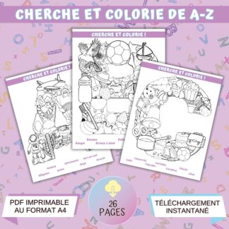 cherche et colorie de A à Z