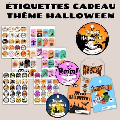 étiquettes cadeaux halloween à imprimer