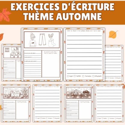 exemple exercices écriture automne