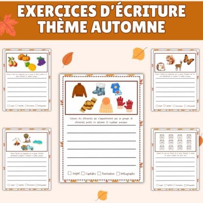 exercices écriture automne 7-10 ans