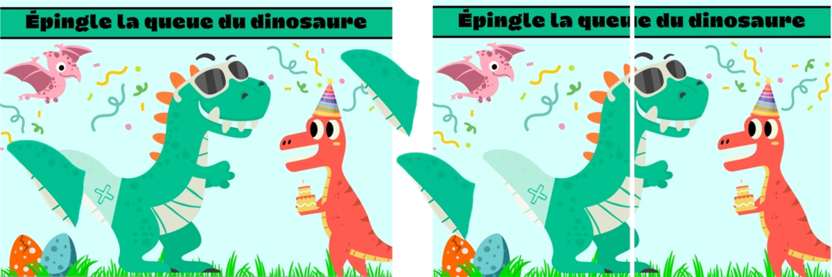 épingle la queue du dinosaure jeu à imprimer