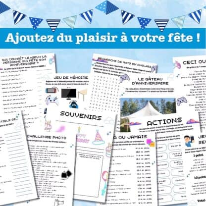 fichier de jeux pour anniversaire ados