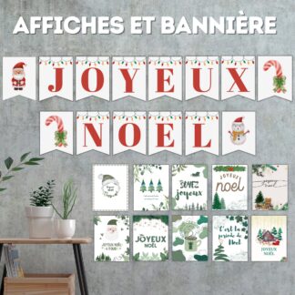 affiches et bannière de Noël à imprimer