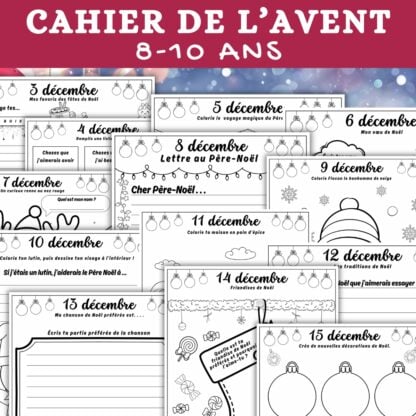 cahier de l'Avent enfant à imprimer