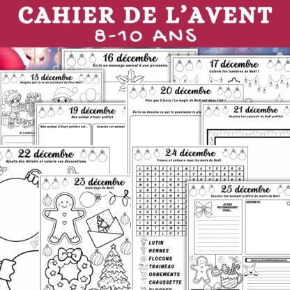 cahier à imprimer pour l'Avent