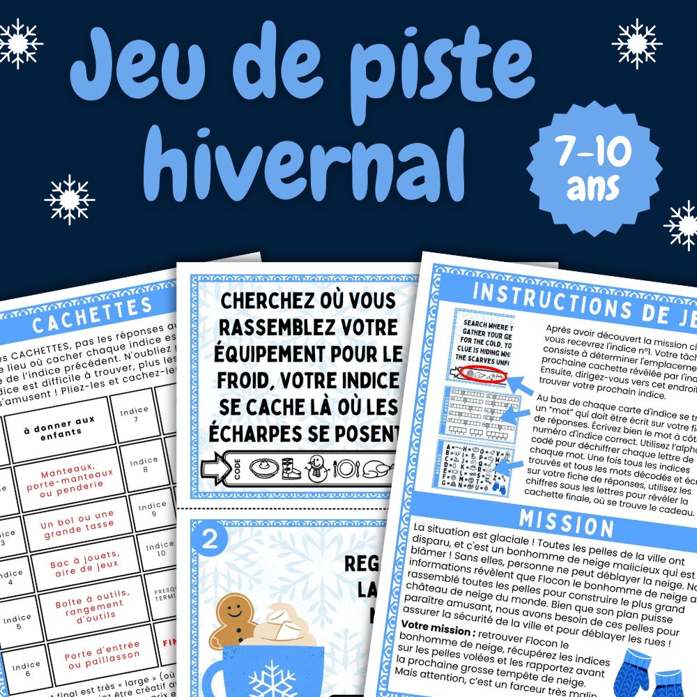 Jeu De Piste Hiver Imprimer