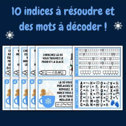 indices jeu de piste hiver