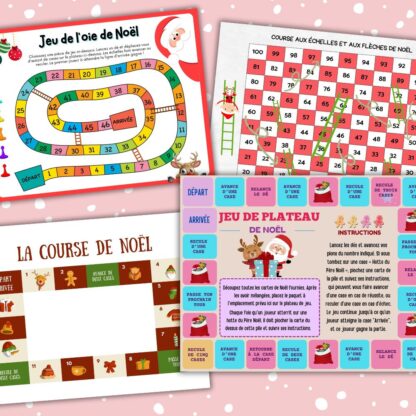 jeux de société de Noël à imprimer