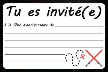 invitation anniversaire star wars